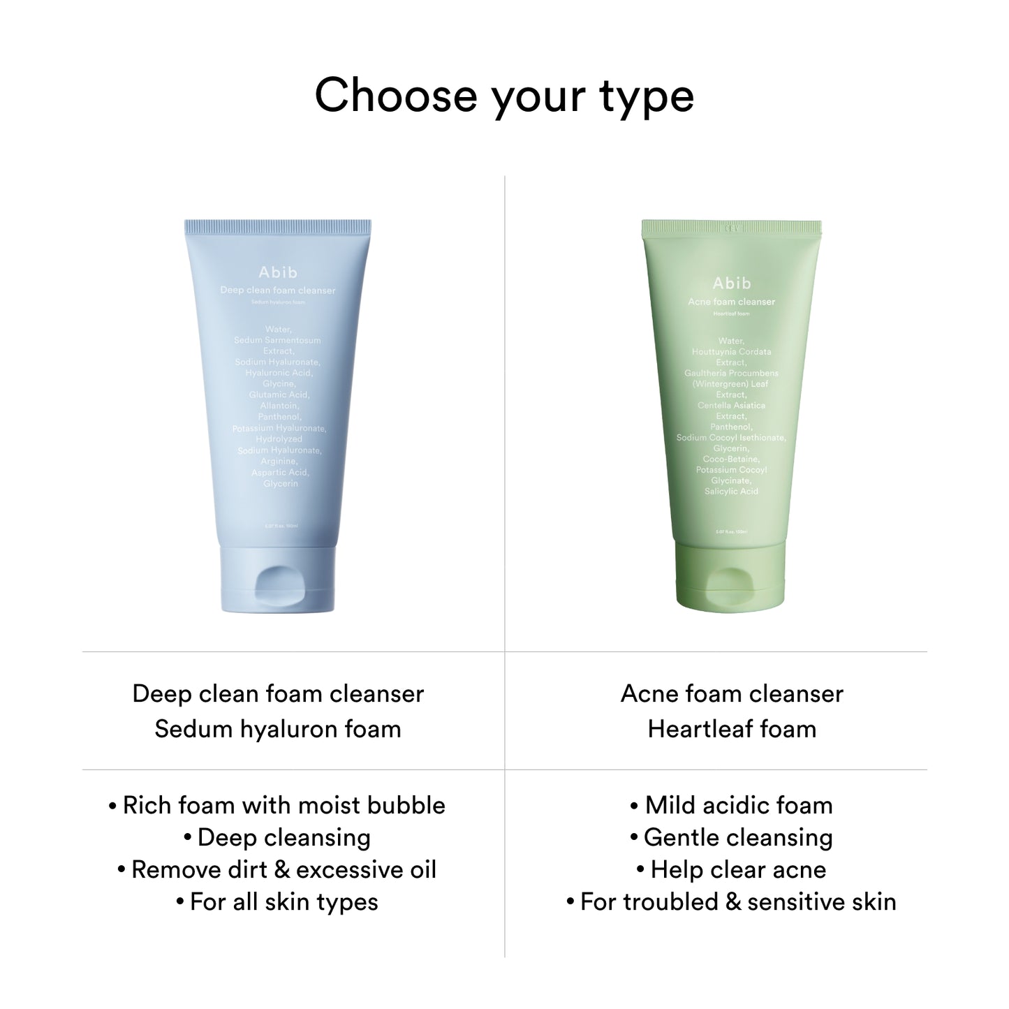 Abib Deep Clean Sedum Hyaluron Foam Cleanser