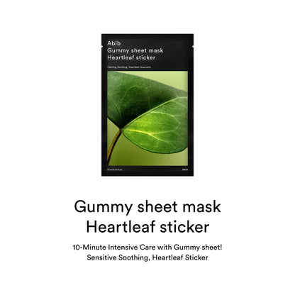 Abib Gummy Heartleaf Sticker Sheet Mask