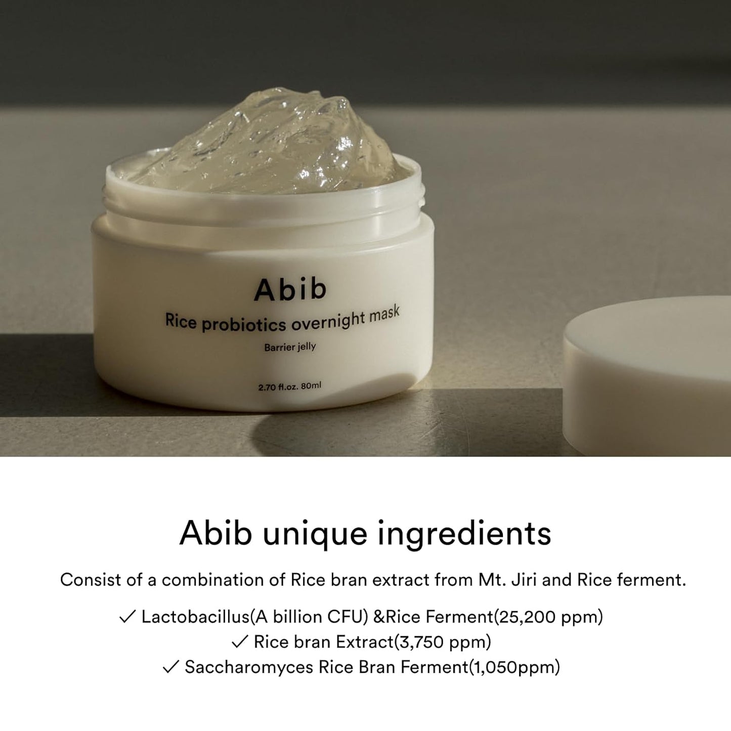 Abib Rice Probiotics Overnight Mask